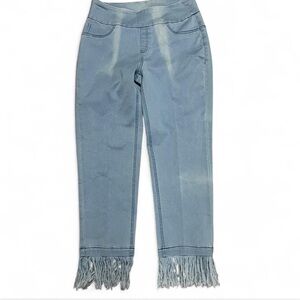 Lulu-B Light Bohemian Blue Fringe Hem Jeans. Never been worn. Size 2